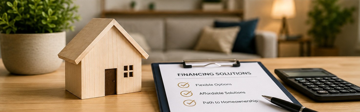 Financing solutions documents on a desk